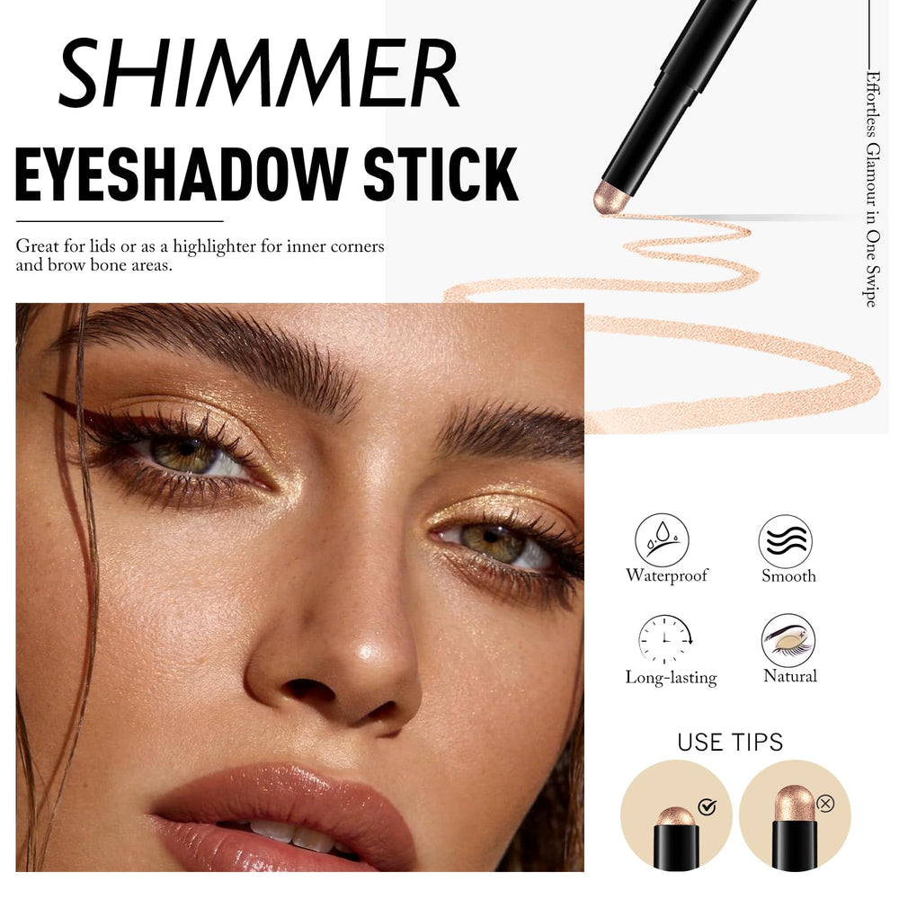 Wugbc texture swipe of golden shimmer demonstrating smooth blendability benefit