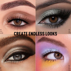 Wugbc applied on eyelid close-up showing crease-resistant shimmer