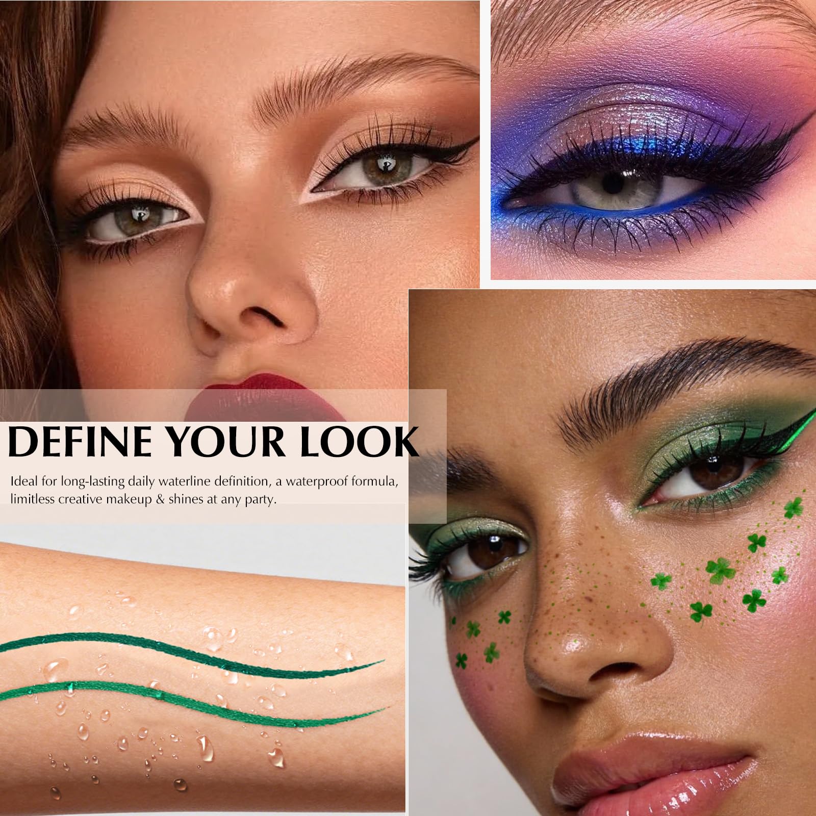 Wugbc two green shades side-by-side highlighting matte and shimmer contrast for styling