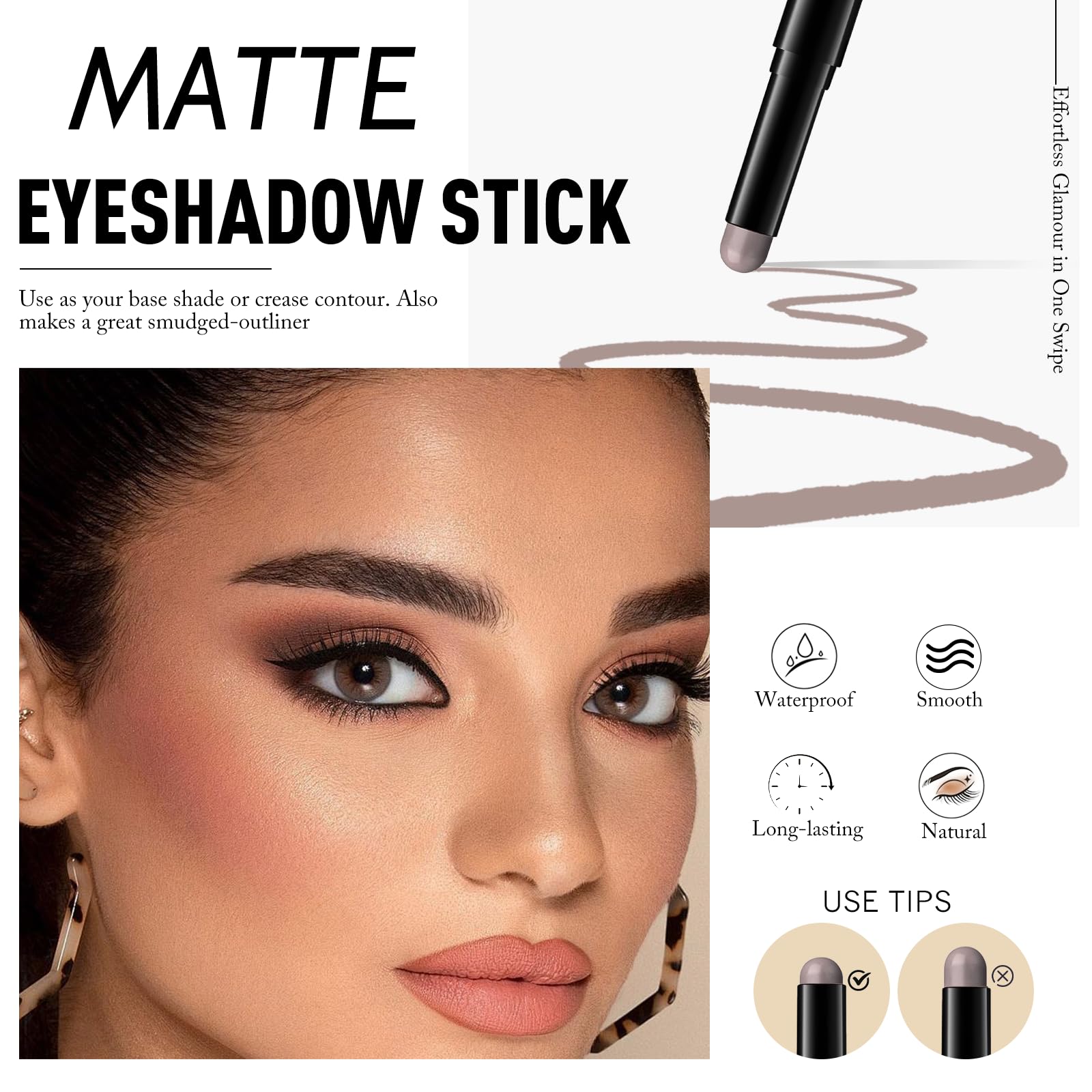 Wugbc eyeshadow stick swatch on skin showing high pigmentation and smooth finish