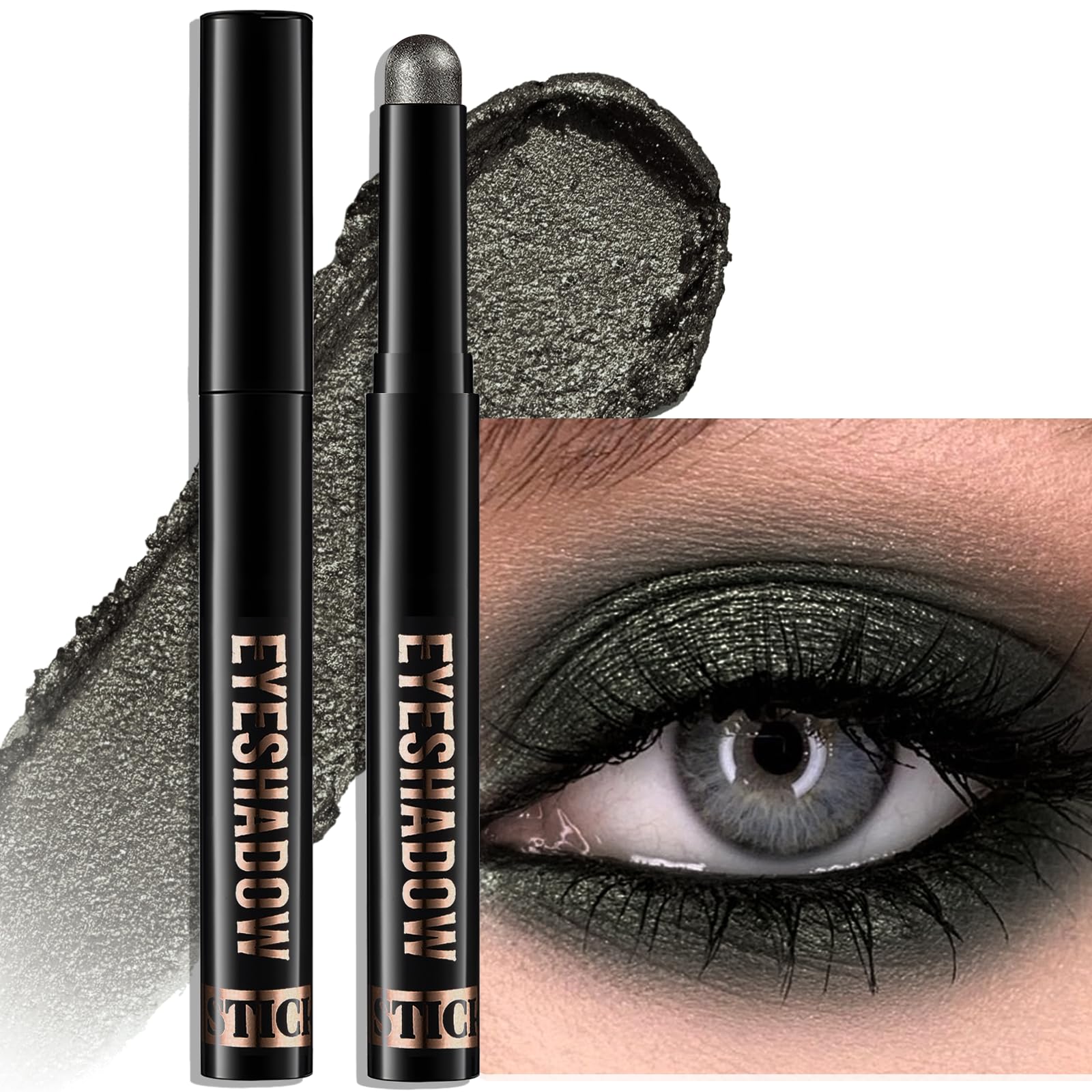 Wugbc front packaging showing black shimmer stick and branding, easy identification benefit