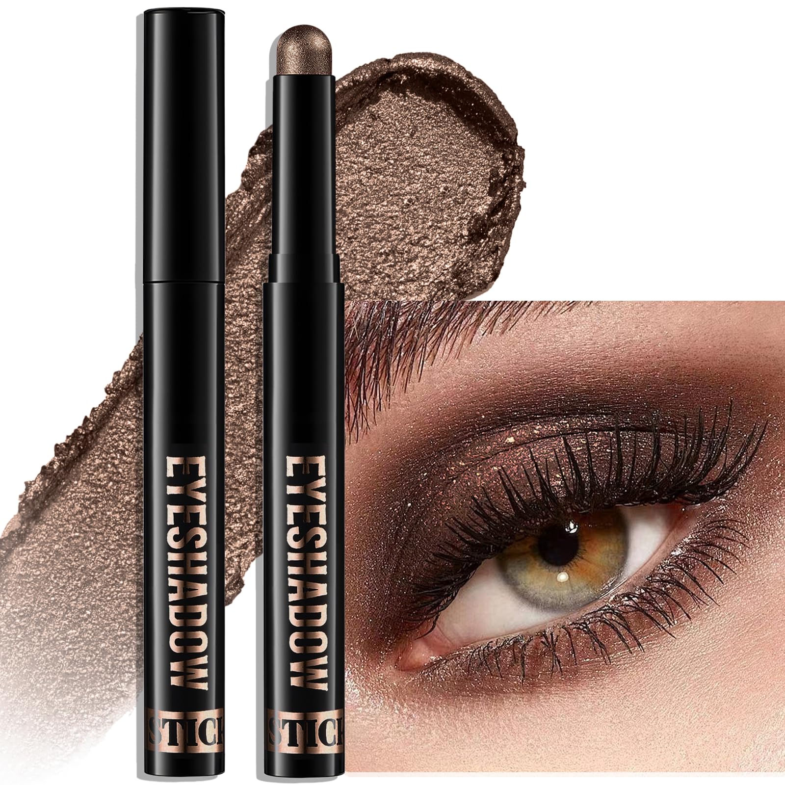 Wugbc front packaging showing cocoa shimmer shade and easy twist-up design
