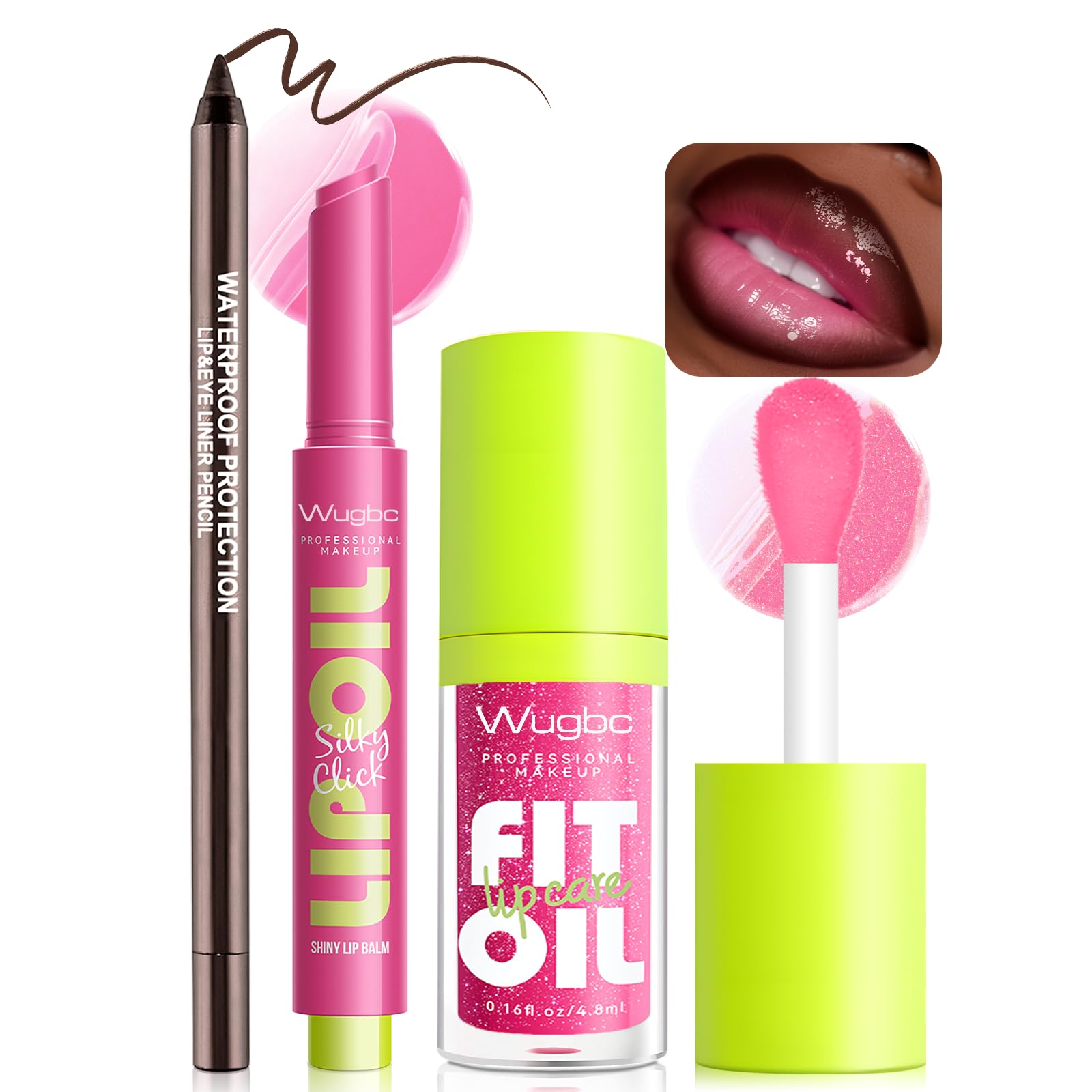 Wugbc front packaging showing complete moisturizing lip kit, great for gifting