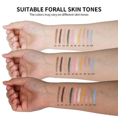 Wugbc Oyster swatch on arm revealing high pigment and true shimmer payoff