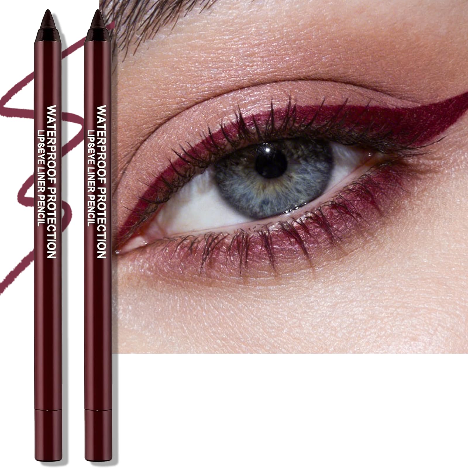 Wugbc pencil front packaging showing plum color and included sharpener benefit