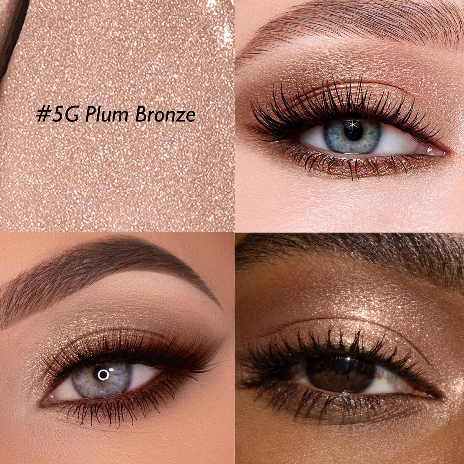 Wugbc plum bronze texture swatch on arm highlighting creamy shimmer payoff