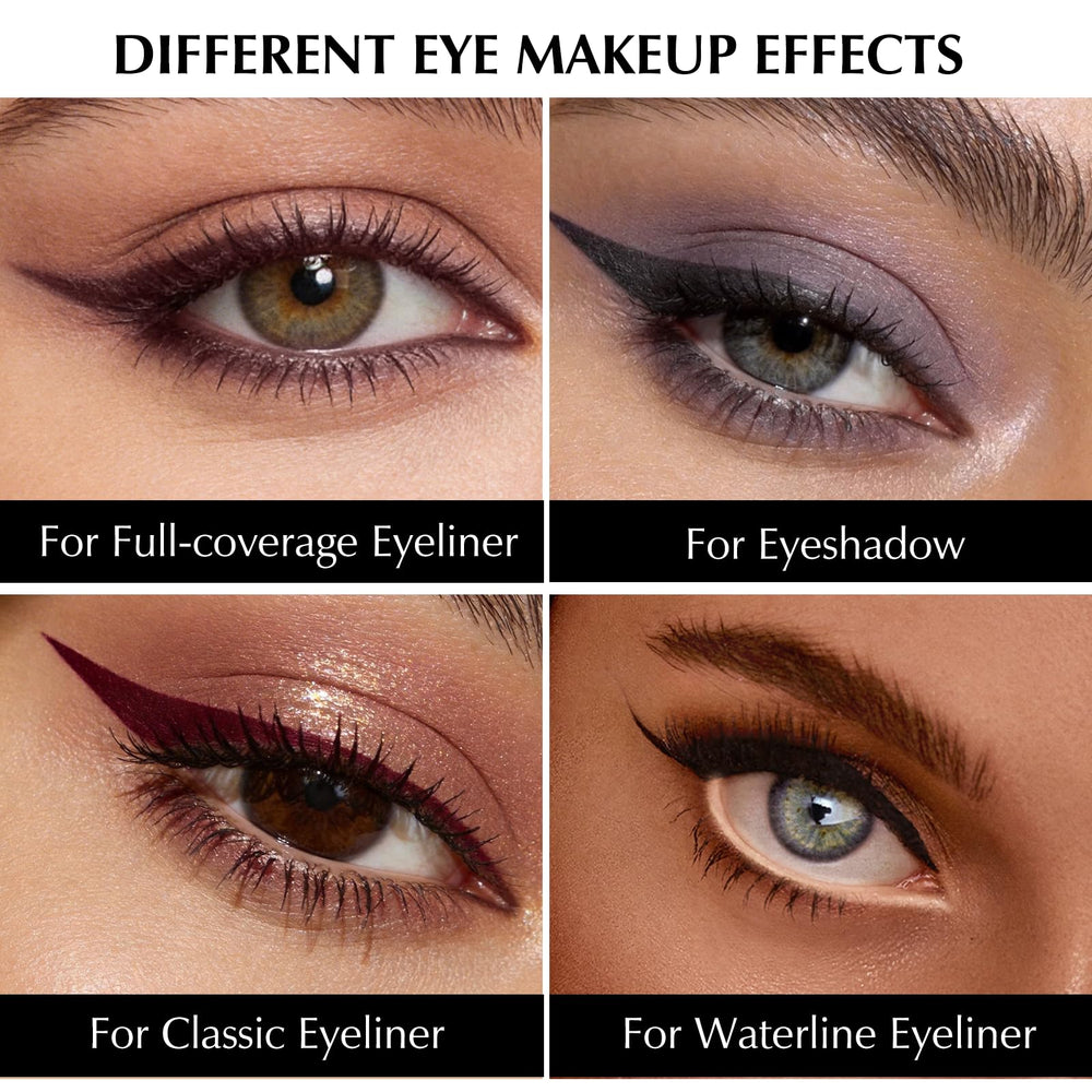 Wugbc plum brown pencil applying to eye demonstrates comfortable glide and defined lashes