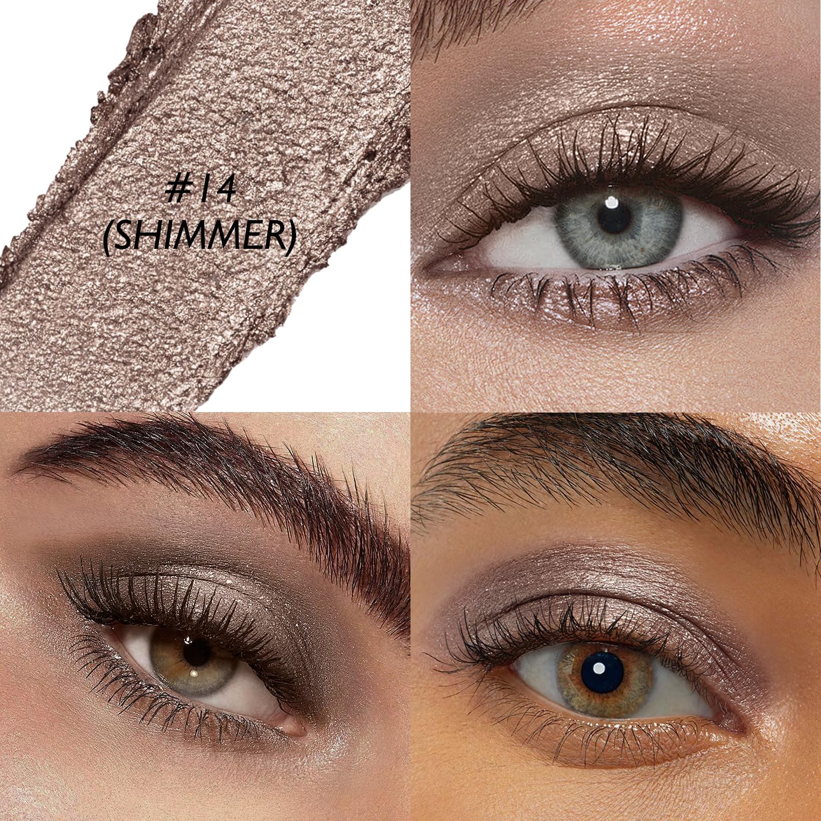 Wugbc taupe shimmer texture swatch demonstrating creamy, high-pigment finish