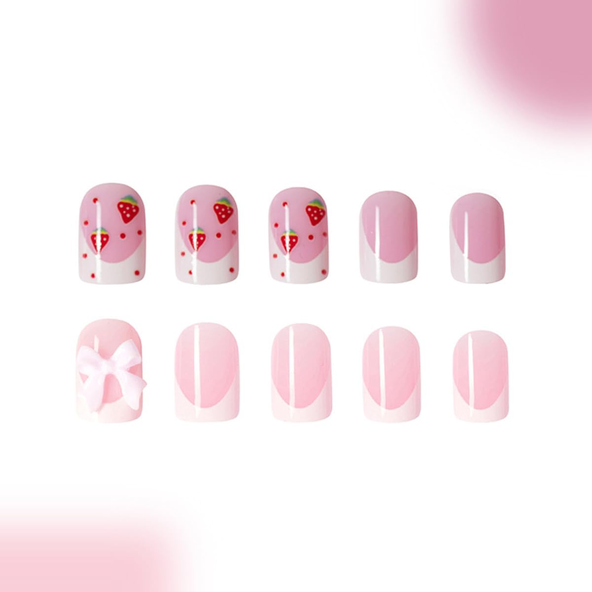 WUHCIM hand applying press on nail with jelly sticker for easy use benefit