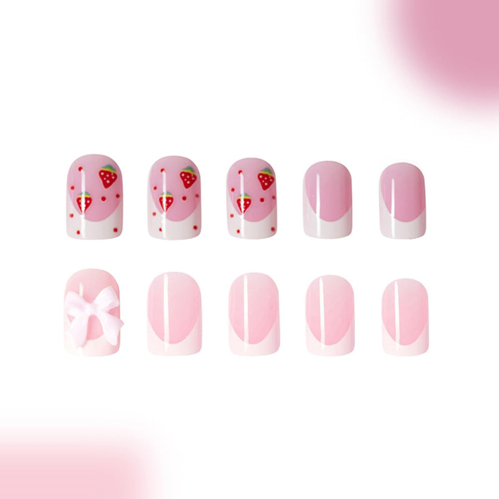 WUHCIM hand applying press on nail with jelly sticker for easy use benefit