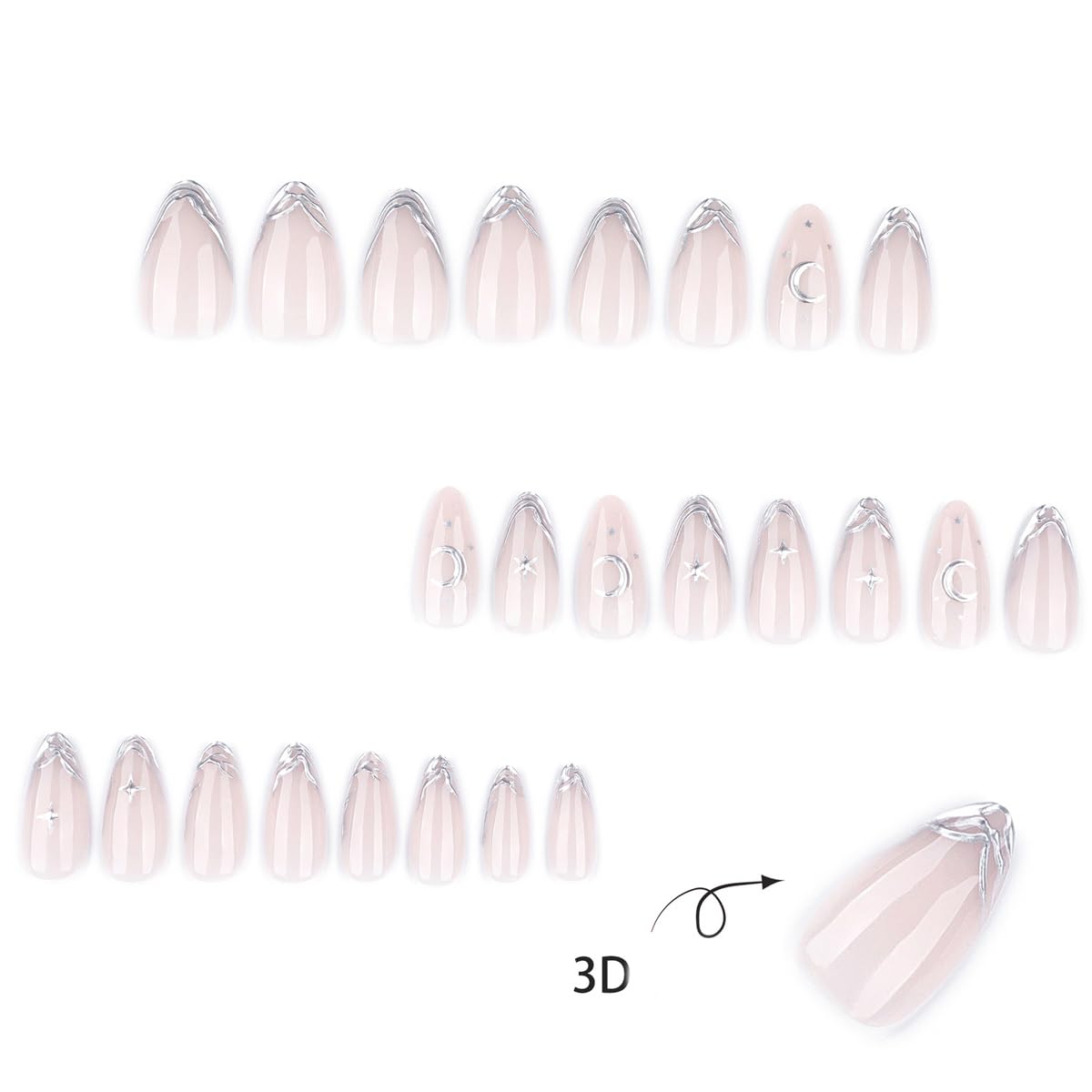 WUHCIM close-up of almond-shaped nude base highlighting smooth finish and natural look