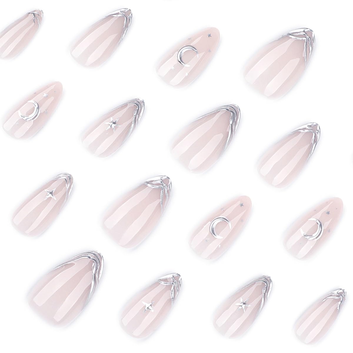 WUHCIM detail of silver star and moon accents delivering eye-catching metallic flair