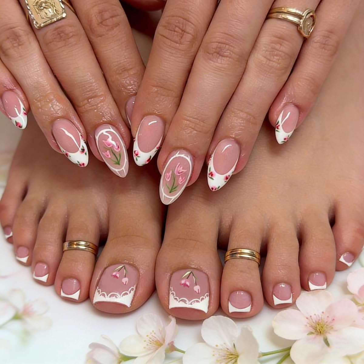WUHCIM front packaging showing nude pink tulip nail set benefit fast styling
