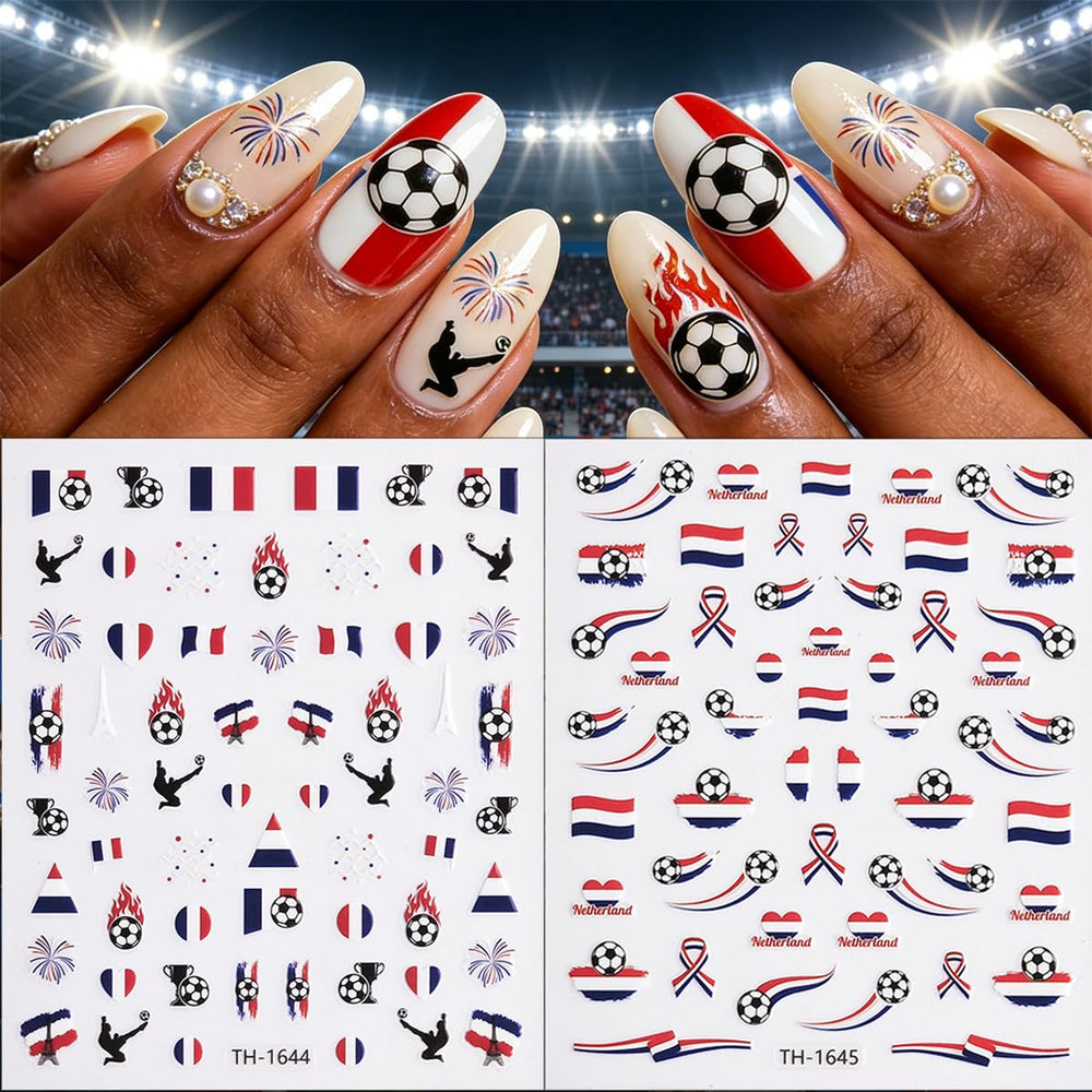 WUHCIM lifestyle image of fan manicures at a match boosting team-spirited appearance