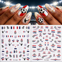 WUHCIM lifestyle image of fan manicures at a match boosting team-spirited appearance