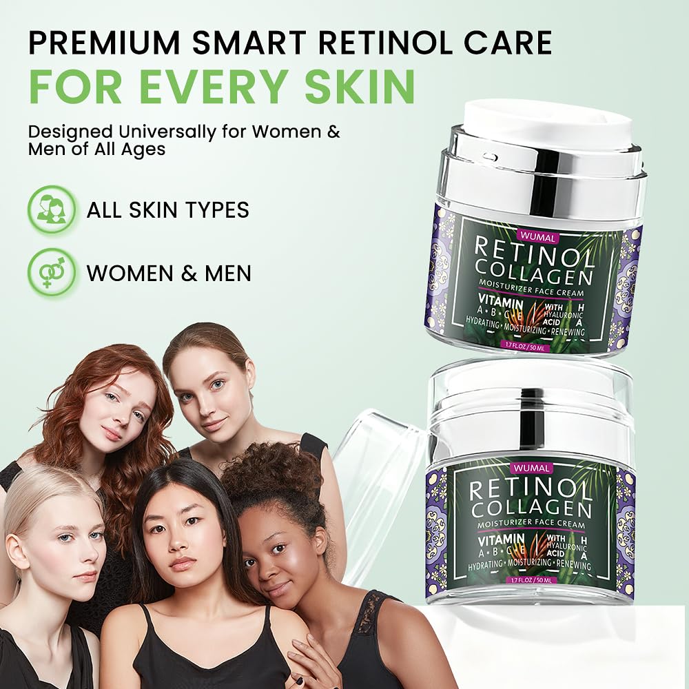 WUMAL before and after product shot illustrating improved skin texture appearance