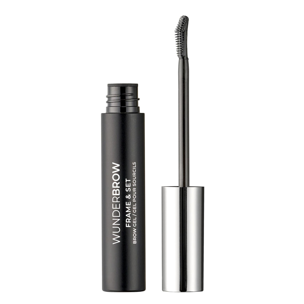 WUNDERBROW front packaging shows clear brow gel and benefit of all-day hold