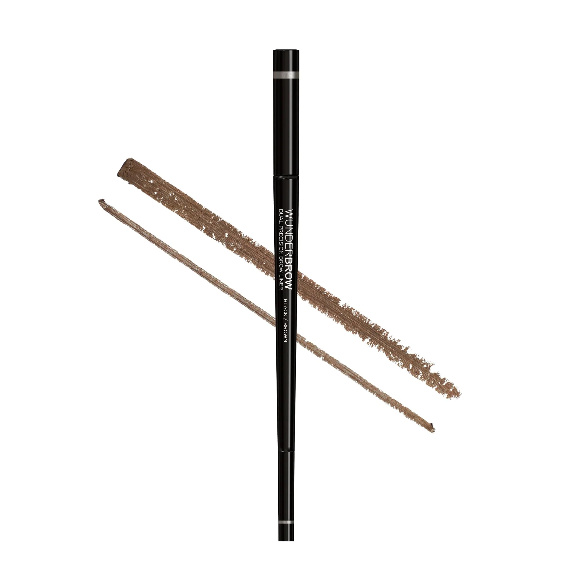 WUNDERBROW dual pencil front view showing dual-ended convenience and polished finish