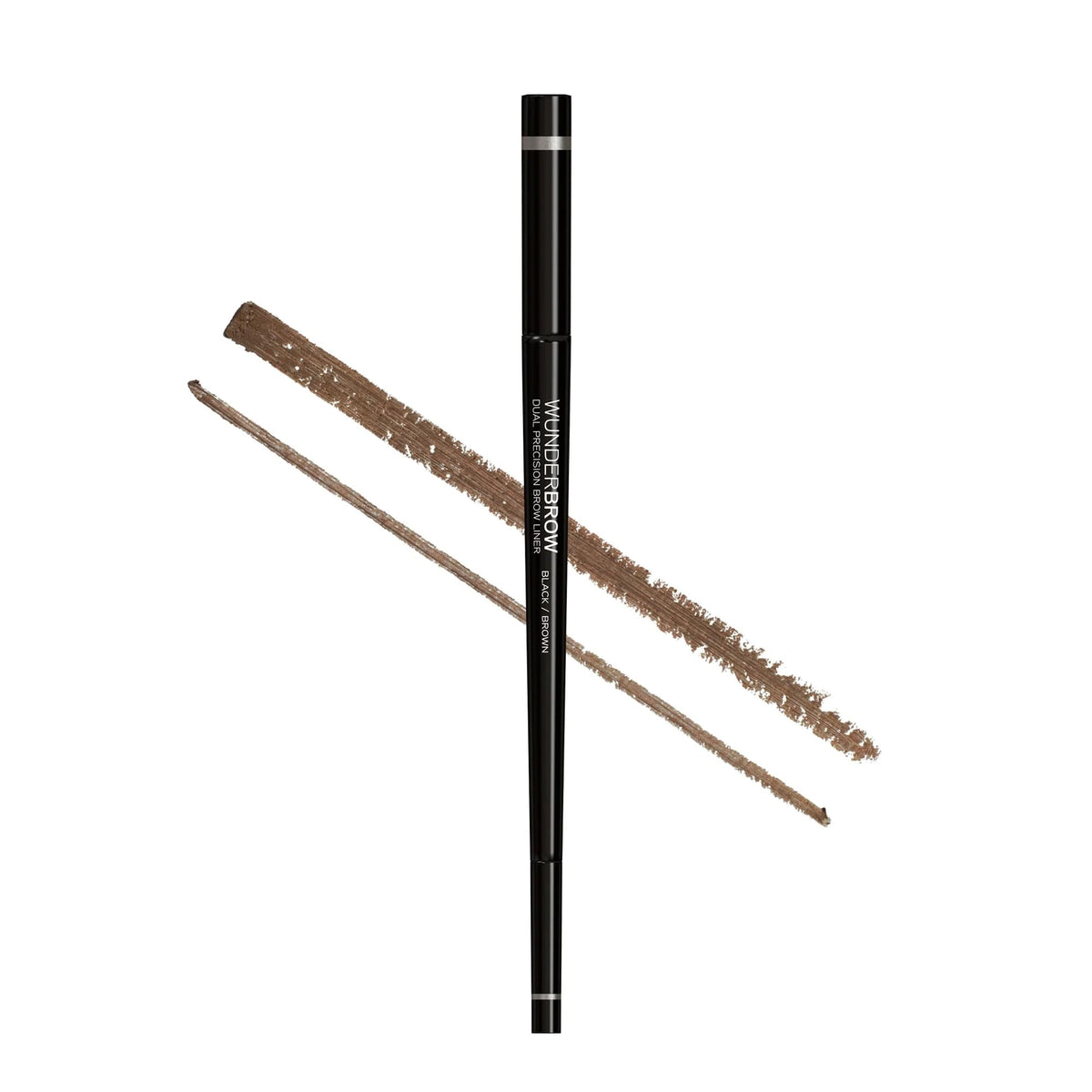 WUNDERBROW dual pencil front view showing dual-ended convenience and polished finish