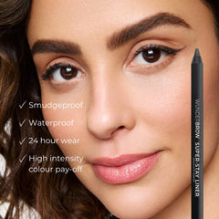 WUNDERBROW pencil held in hand to show size and scale for convenient portability benefit