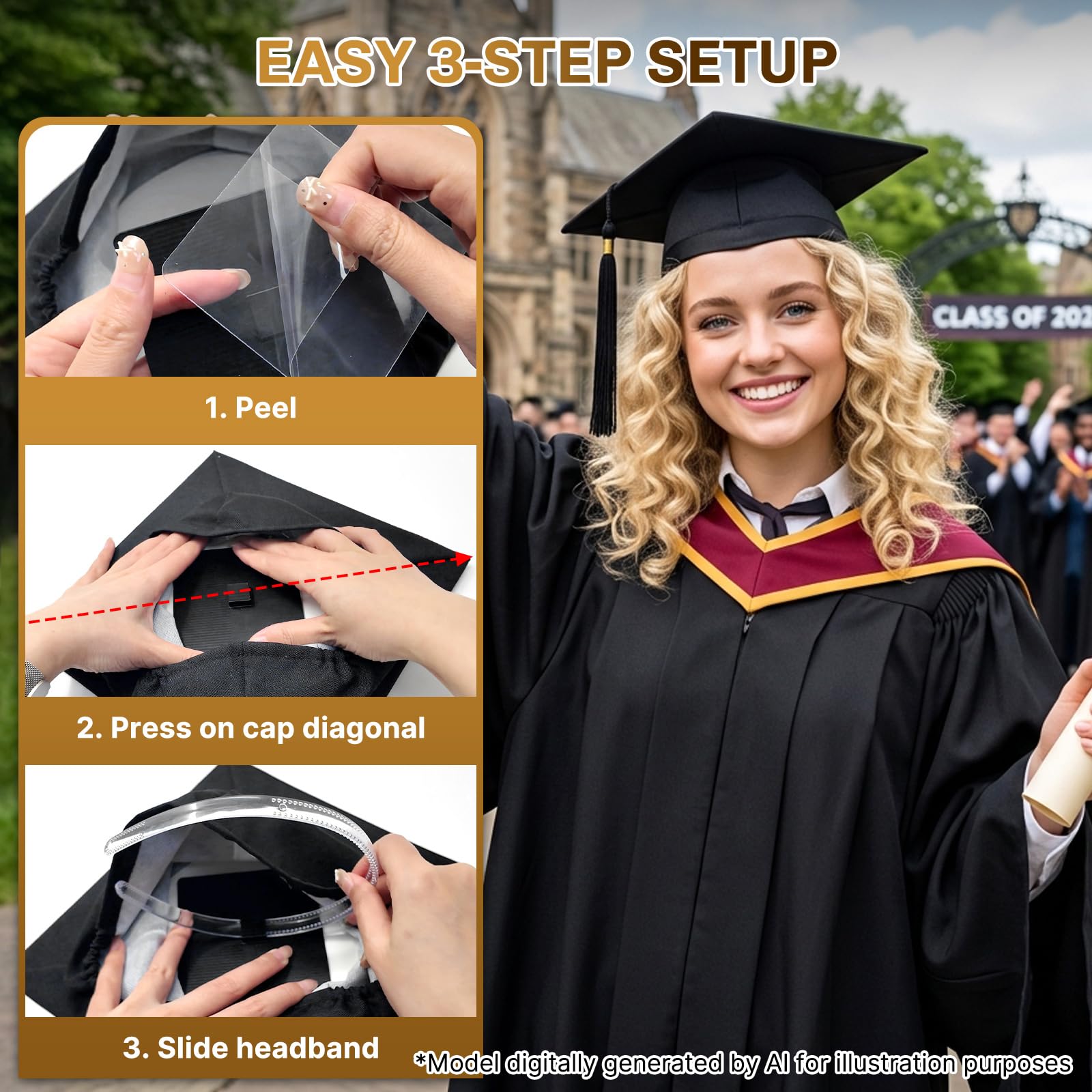 WUSUTE inside-cap installation image showing correct pad placement benefit