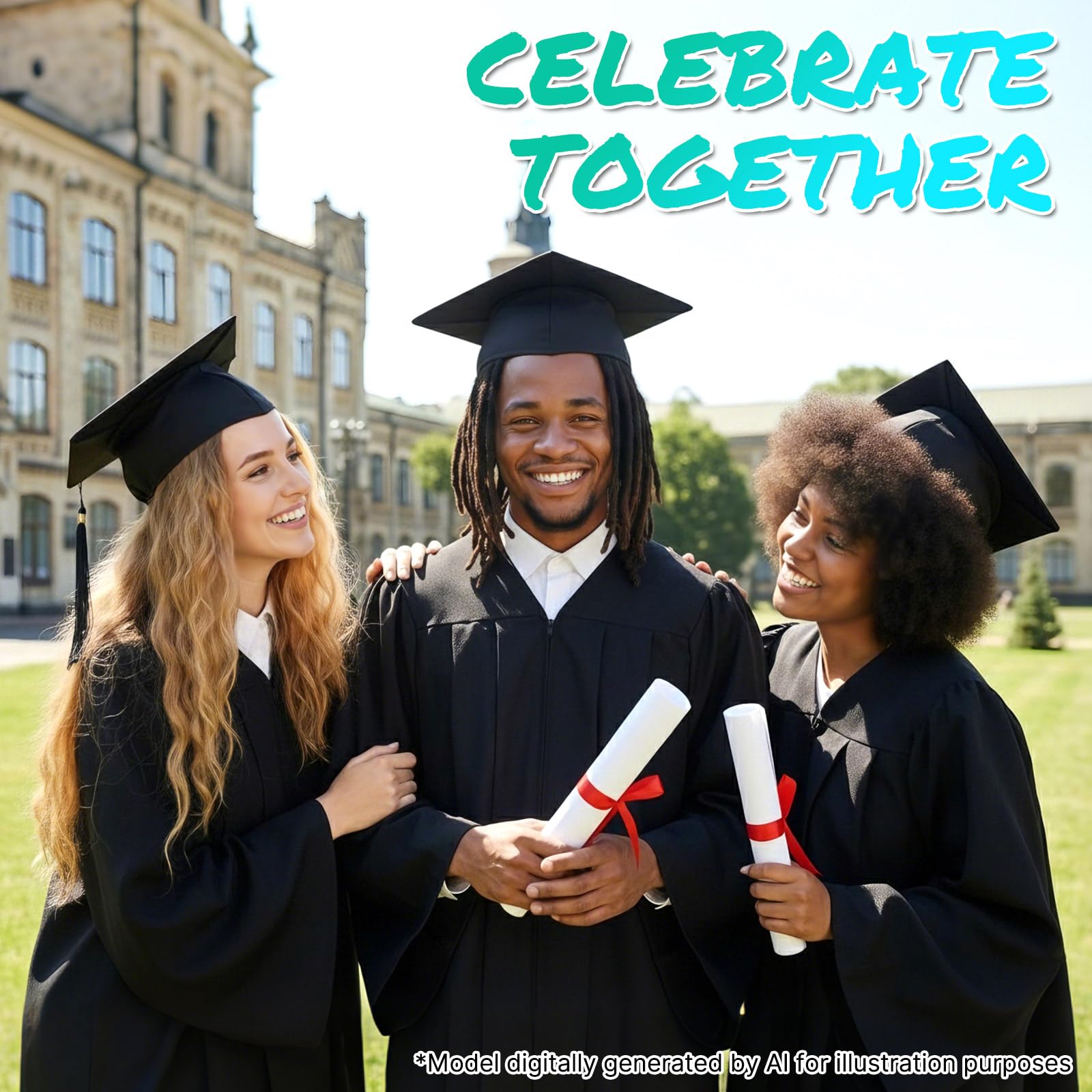 WUSUTE insert installed inside mortarboard showing invisible placement benefit