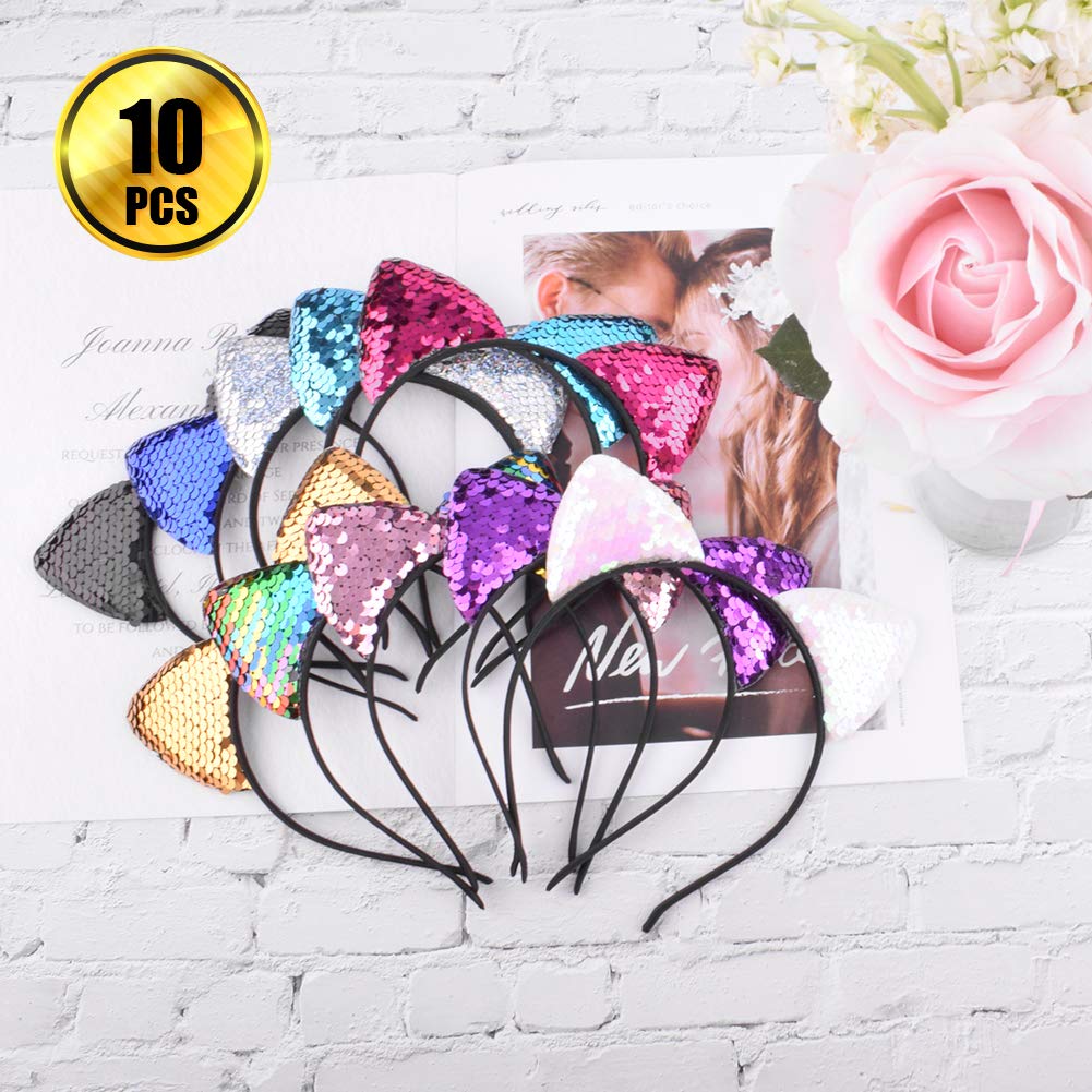 WXJ13 ten headbands laid flat showing full color range and mix-and-match benefit