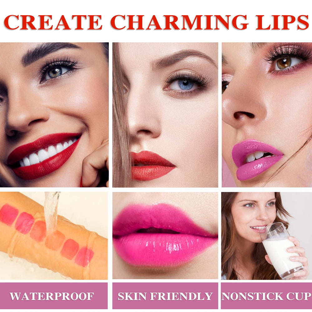 WYBLZPXZ lips before and after application demonstrating pigment intensity
