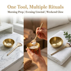 WYMRDOLS bowls in use with mask mixtures demonstrating tidy prep benefit