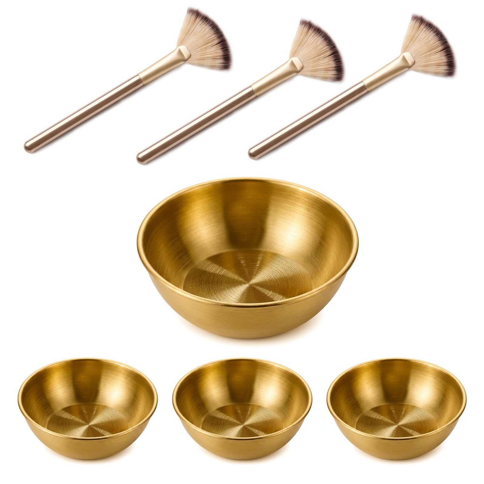 WYMRDOLS gold facial bowls front view showing neat organization benefit