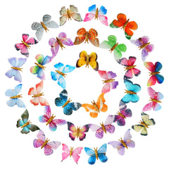 WYVAS front packaging showing 32 colorful butterfly clips, convenient set for styling