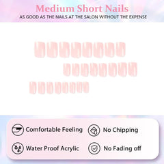 XCREANDO baby pink side profile stack displaying medium length and thickness