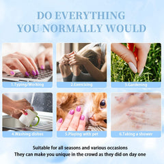 XCREANDO nails styled with outfit to show fashionable coordination and confidence