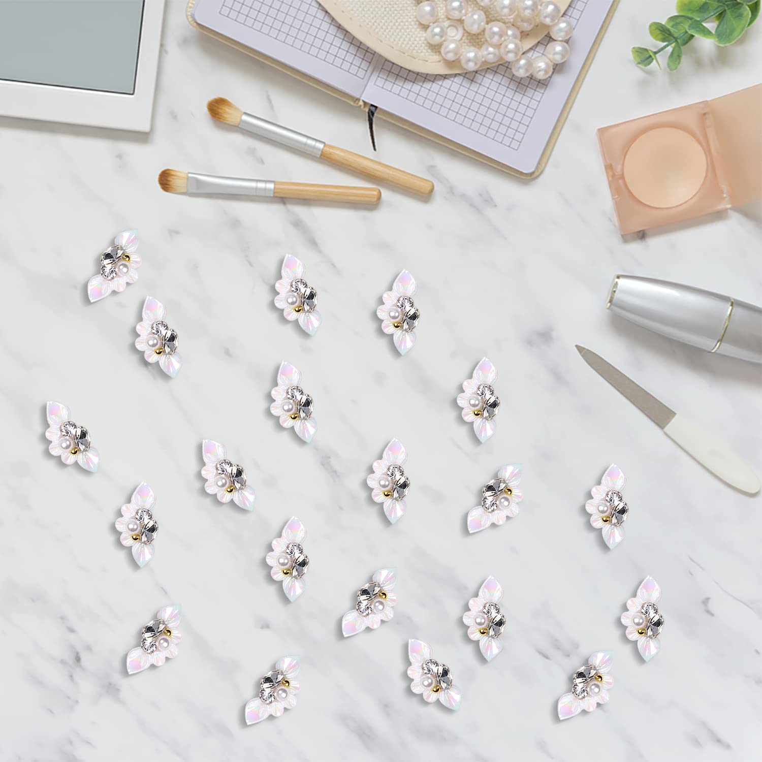 XEAOHESY lifestyle bridal nail shot with charms showcasing formal occasion-ready sparkle benefit