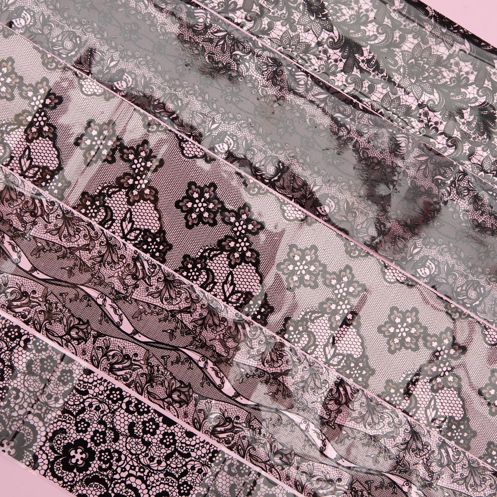 XEAOHESY white lace foil roll texture emphasizing contrast and delicate design benefit