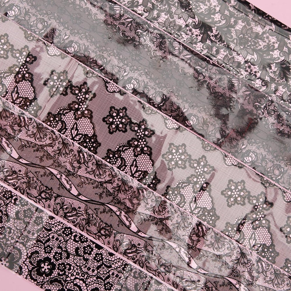 XEAOHESY white lace foil roll texture emphasizing contrast and delicate design benefit