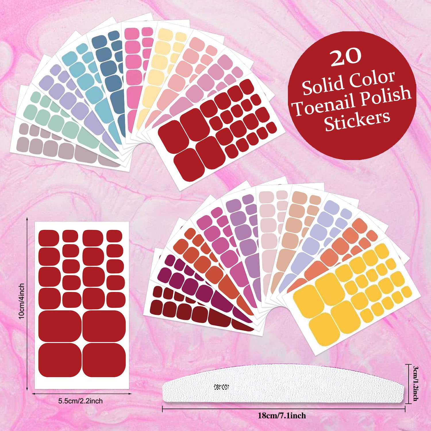 XEAOHESY close-up of sticker sheet colors and texture for smooth application