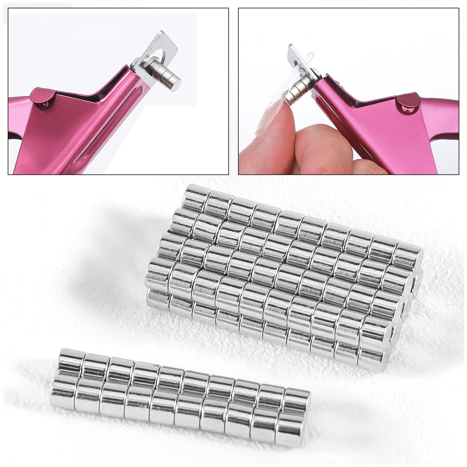 XEAOHESY magnet beside ruler showing 4mm diameter for precise sizing