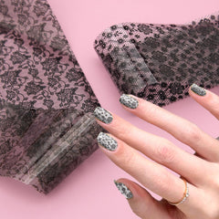 XEAOHESY transfer process under LED lamp illustrating quick curing for faster manicures benefit