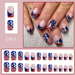 Xenophoer nails on hand to show scale and fit for realistic size comparison benefit