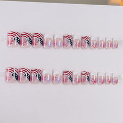 Xenophoer close-up American flag nail design benefit bold festive print