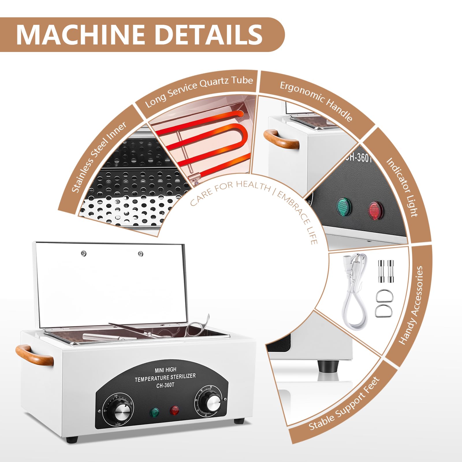 XESSCARE control panel with temperature and timer dials for precise cycle control