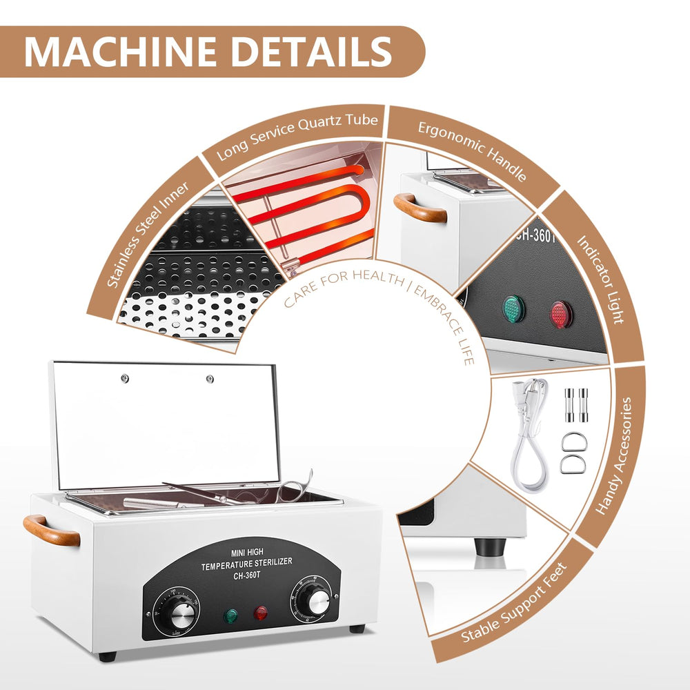 XESSCARE control panel with temperature and timer dials for precise cycle control