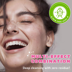 XIAMOFUZHOU jar beside passport and cosmetics, travel-friendly cleansing solution
