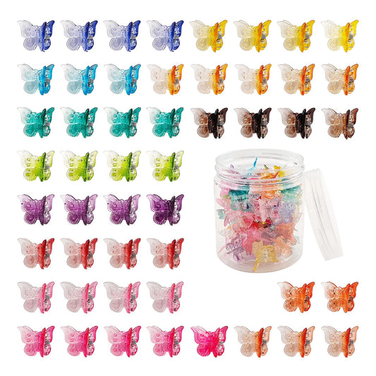 XIEHE front packaging showing 50 colorful butterfly clips, easy selection