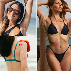 XIHIRCD beach lifestyle photo showing stickers used for playful summer looks
