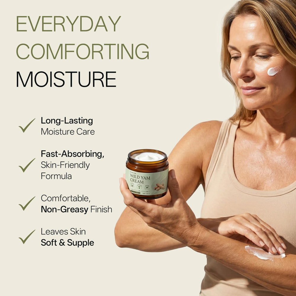 XILRVON jar beside hand showing product scale and easy daily use