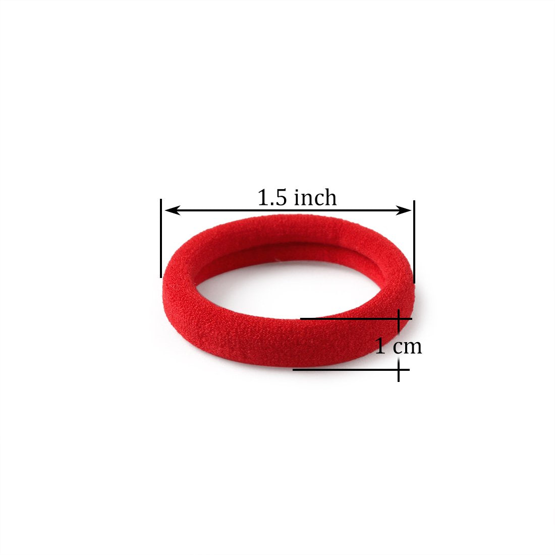 XIMA hair tie stretched to show strong elastic and secure hold benefit