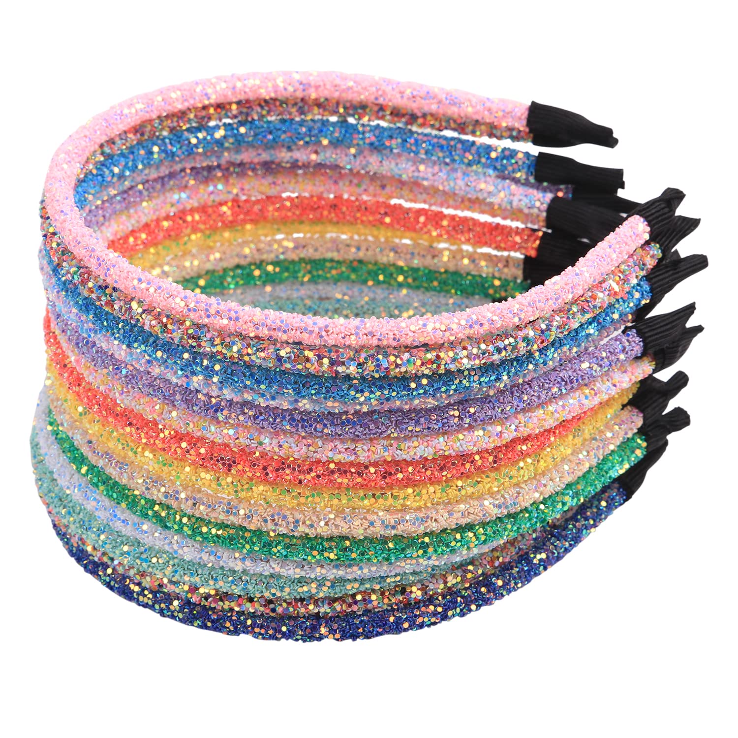 XIMA front packaging showing all 14 glitter headbands and color variety benefit