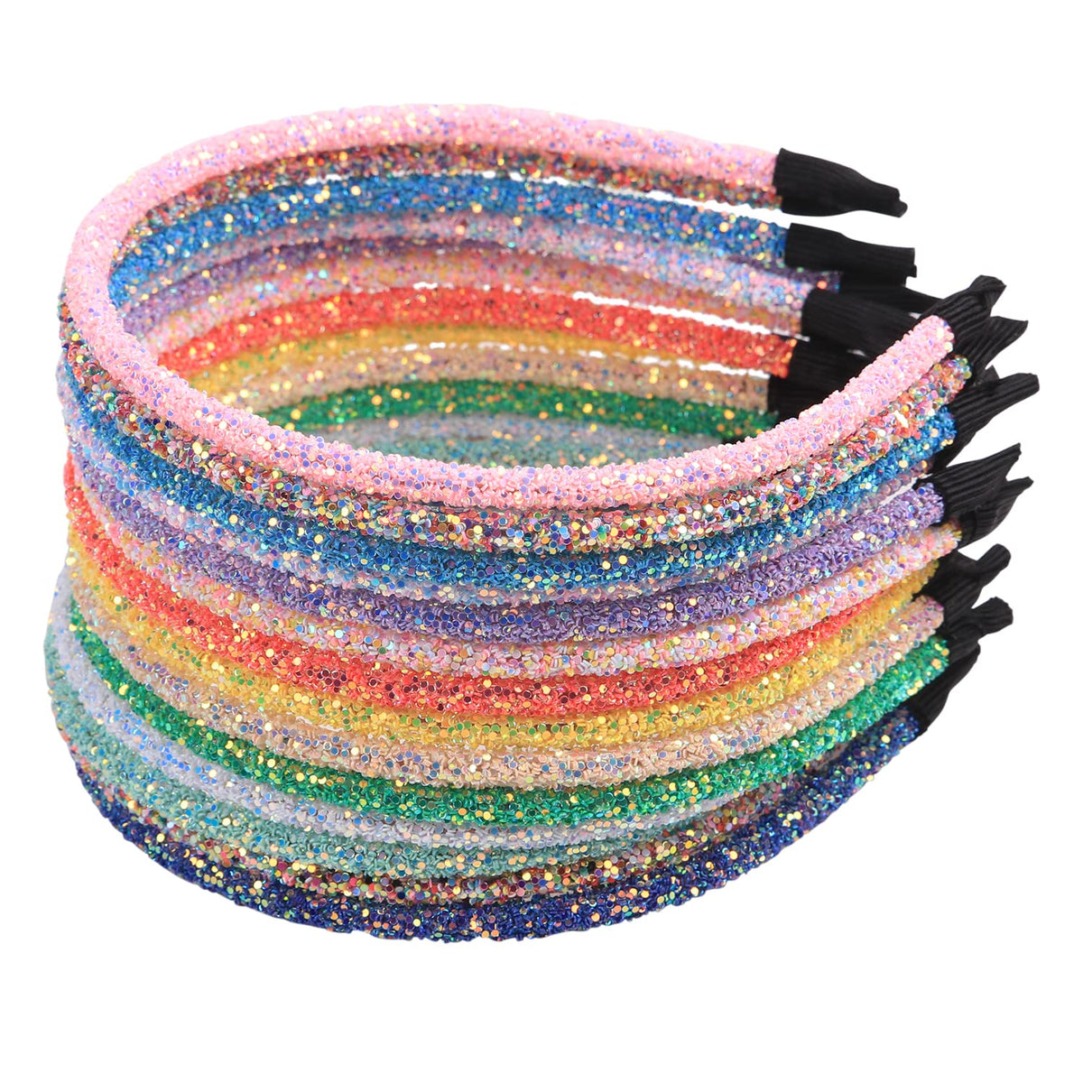 XIMA front packaging showing all 14 glitter headbands and color variety benefit